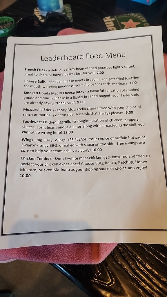 The Leaderboard Sports Bar - review