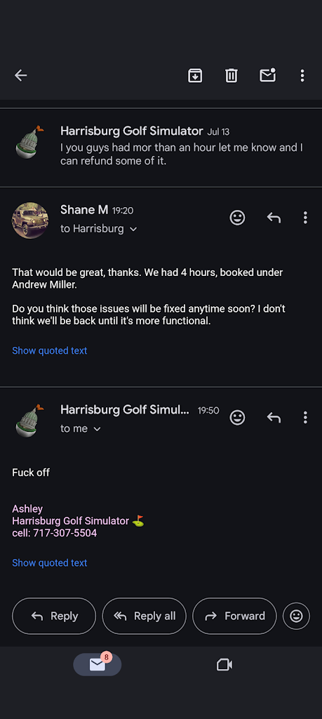 Harrisburg Golf Simulator - review