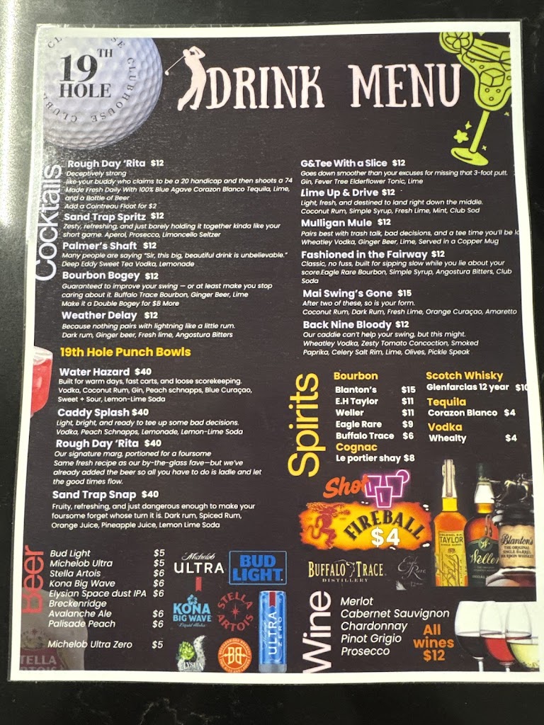 19TH HOLE CLUBHOUSE - review